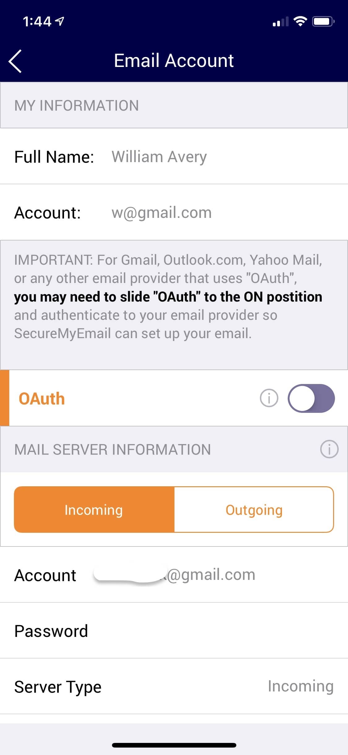 Авторизация через oauth приложение облако для ios